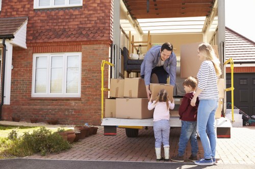 Removal team preparing a flat move in Shepherds Bush