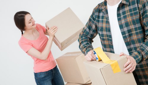 Removal team preparing a Shepherds Bush home move
