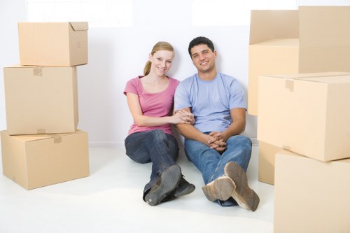 Home moving checklist and labelled boxes for a Shepherds Bush removal day